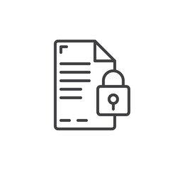 Encrypted file line icon