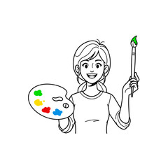 Line art illustration of a friendly male doctor wearing a lab coat, glasses, and a stethoscope, smiling.