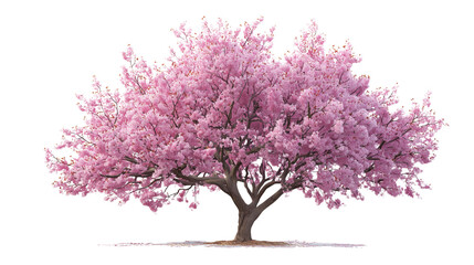 Obraz premium Sakura branch with fresh pink flowers, elegant Asian plant detail on transparent png background. Ai generated