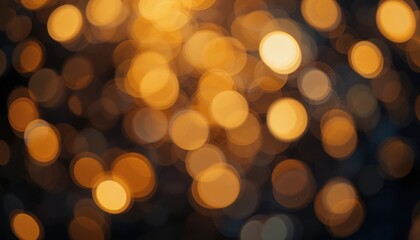 Fototapeta premium Abstract Golden Bokeh Lights Creating a Dreamy Atmosphere in Soft Focus