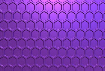 Vibrant Purple Metallic Hexagon Honeycomb Mesh Texture Background