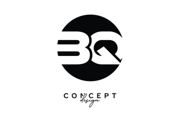 BQ Creative Negative Space Circle Monogram Logo Design