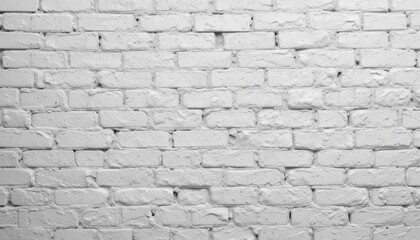Fototapeta premium White Brick Wall Texture Showcasing a Clean, Modern Aesthetic Ideal for Various Design Applications