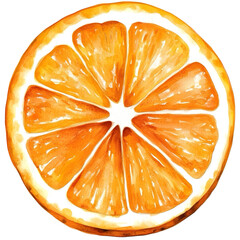 slice of orange isolated