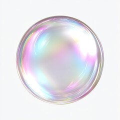 Irridescent, round bubble, soft pastel colors