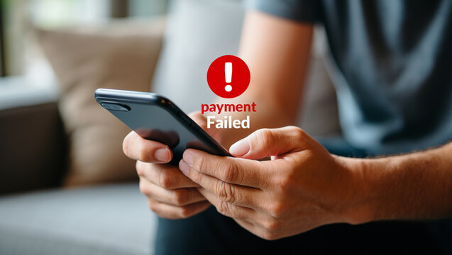 A payment failed, leaving a frustrated user with a failed transaction. 