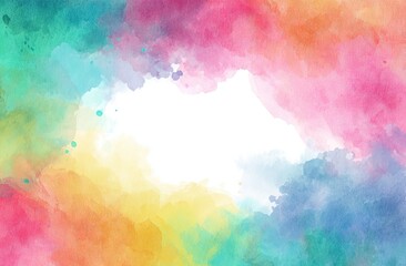 Abstract watercolor frame