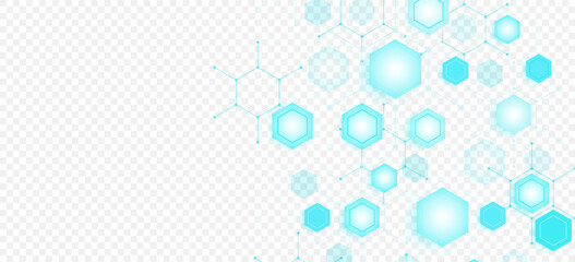 Molecular structure and genetic engineering, atom, neural network, neurons, DNA molecule. Scientific research concept for healthcare, medical, technology, chemistry, science template presentation