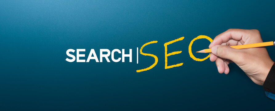 Businessman hand drawing SEO, concept. Search Engine Optimization. - Powered by Adobe