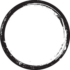 Classic Grunge Circle Stamp Silhouette Black Vector Illustration for Logo and Template