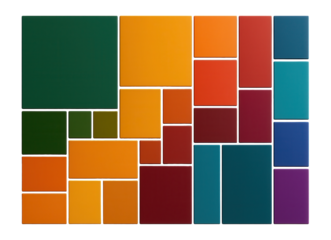 Treemap with nested rectangles of varying sizes