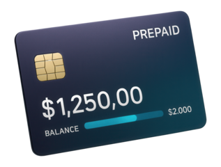 Prepaid card with a balance indicator