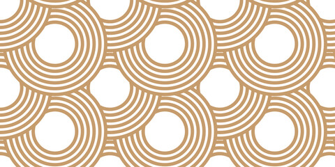 Abstract pattern with circles. Seamless geometric swirl spiral pattern and abstract circle wave lines. Ornament circle overlapping background. Colorful element line pattern.	
