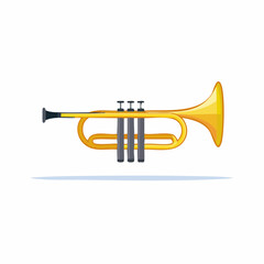 Obraz premium Vibrant Yellow Trumpet Illustration 1.