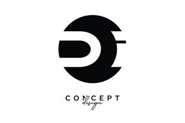 DI Creative Negative Space Circle Monogram Logo Design