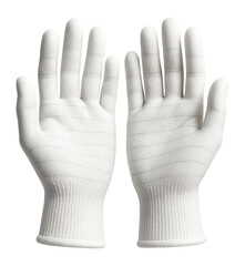 Obraz premium Pair of white anti-static gloves with conductive fibers