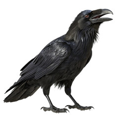 Fototapeta premium 3D raven isolated on transparent background 
