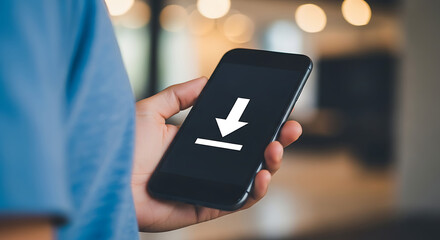 Download Progress on Mobile Phone Screen