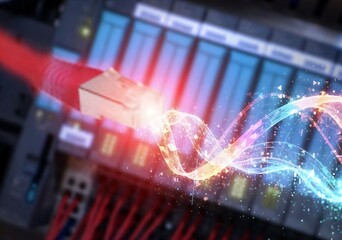 High-Speed Data Transfer on Ethernet Cable in Industrial Setting