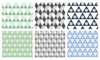 三角形ベースの幾何学パターンセット（シンプル系）