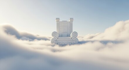 Majestic Throne in the Clouds - A Symbol of Power and Divinity.