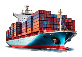 Container ship carrying container for import and export, business logistic and transportation