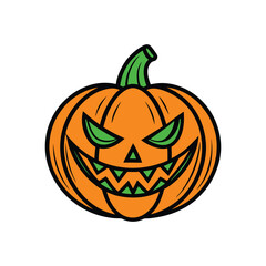Colorful pumpkin illustration for Halloween Icon
