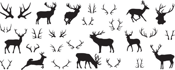 deer silhouette vector, moose outline design, elk shadow icon, stag silhouette clipart, wild deer artwork, reindeer shadow figure, moose wildlife vector, elk horns silhouette, hunting deer shadow, for
