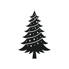 Fototapeta premium Christmas tree vector illustration Icon