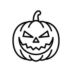 Adobe Illustrator ArtworkSimple pumpkin outline vector illustration for Halloween