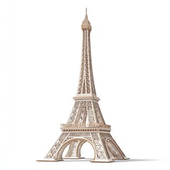 Obraz premium Detailed, light beige Eiffel Tower model