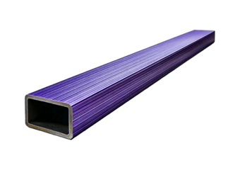 Single rectangular tubing isolated on transparent or white background