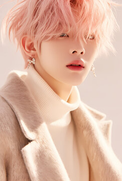 Handsome Young Asian Male K-pop Boy Group Style and Men&rsquo;s Beauty Inspiration	