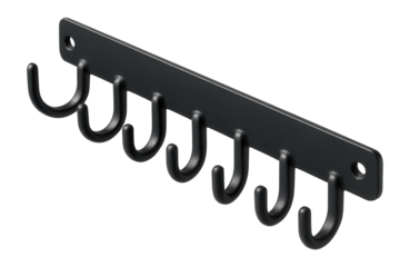 Garden tool hanger with multiple hooks