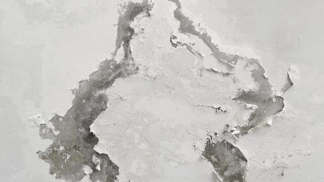 Flat Roof leaked is cause to stain ceiling of building.