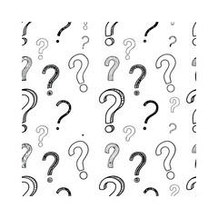 Seamless pattern of question marks
