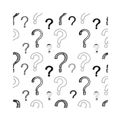 Seamless pattern of question marks
