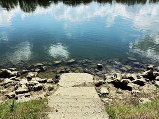Drava River bank.