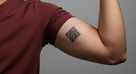 QR Code Arm Skin Deep Tech with Scan the Future.