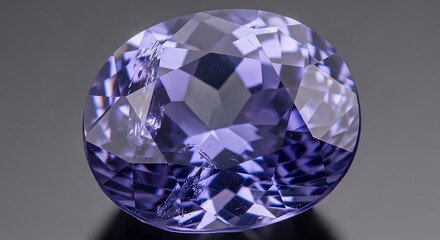 Tanzanite Gemstone Polished Macro Photography Vivid Purple-Blue Tones