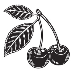 cherry tree vector illustration