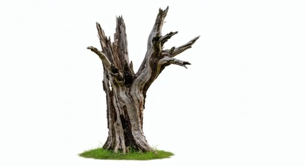 Fototapeta premium Dead Tree with Isolated on White Background.