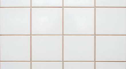 Close-Up View Of White Glossy Ceramic Tiles With Subtle Grout Lines In Well-Lit Indoor Space