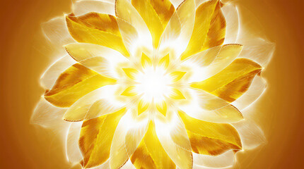 Obraz premium A mesmerizing abstract design of overlapping, semi-transparent petals forming a repeating mandala pattern