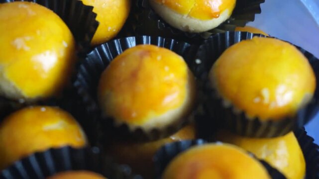 Nastar cookies filled with pineapple jam. Popular during Ramadan and Eid al-Fitr.