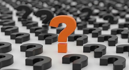 Question Mark Among Many Question Marks.