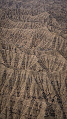 The panorama of Ak Say Canyons in Kyrgyzstan