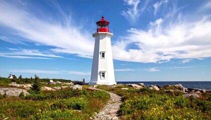 Coastal lighthouse on a sunny day (2)