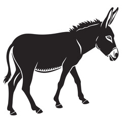 vector illustration of a donkey