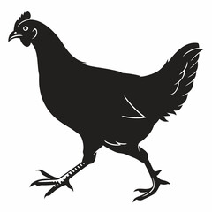 silhouette of a rooster